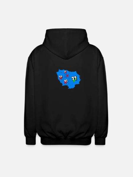 Ile de France Region - Unisex Hooded Jacket - black