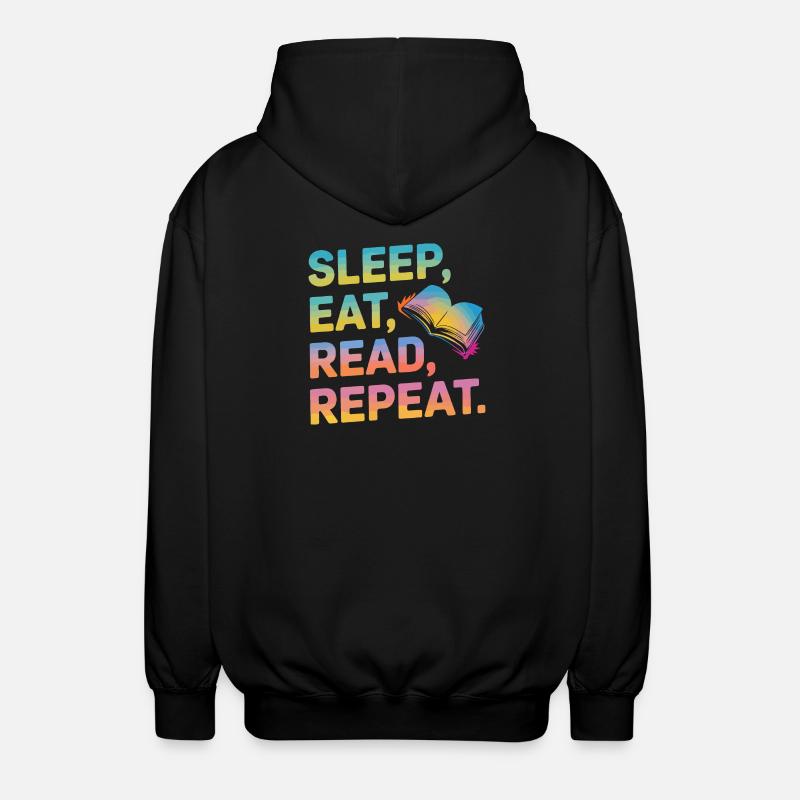 Dormir Manger Lire Répéter - Veste à capuche unisexe - noir