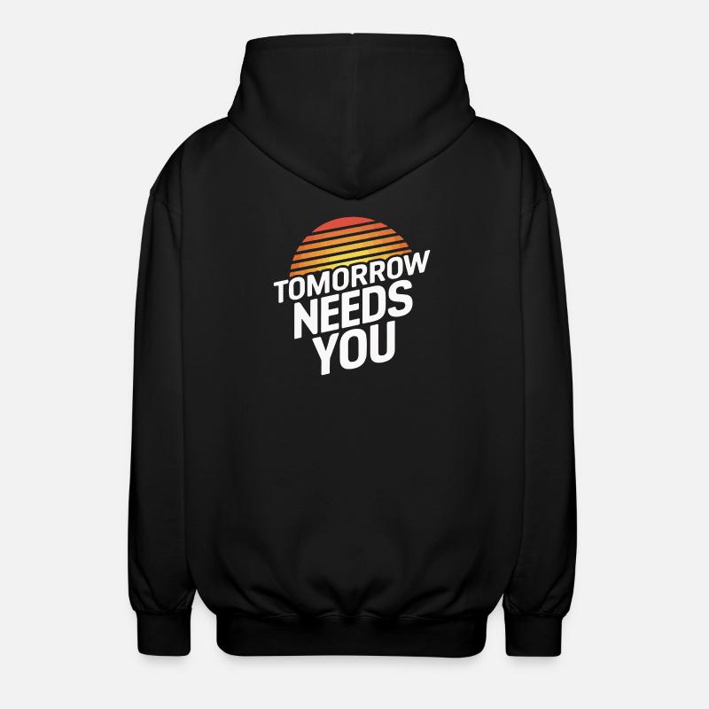 Die Zukunft braucht Sie - Unisex Kapuzenjacke - Schwarz