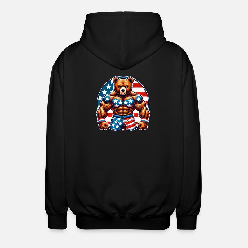 Muscle Bear USA - Unisex Hooded Jacket - black