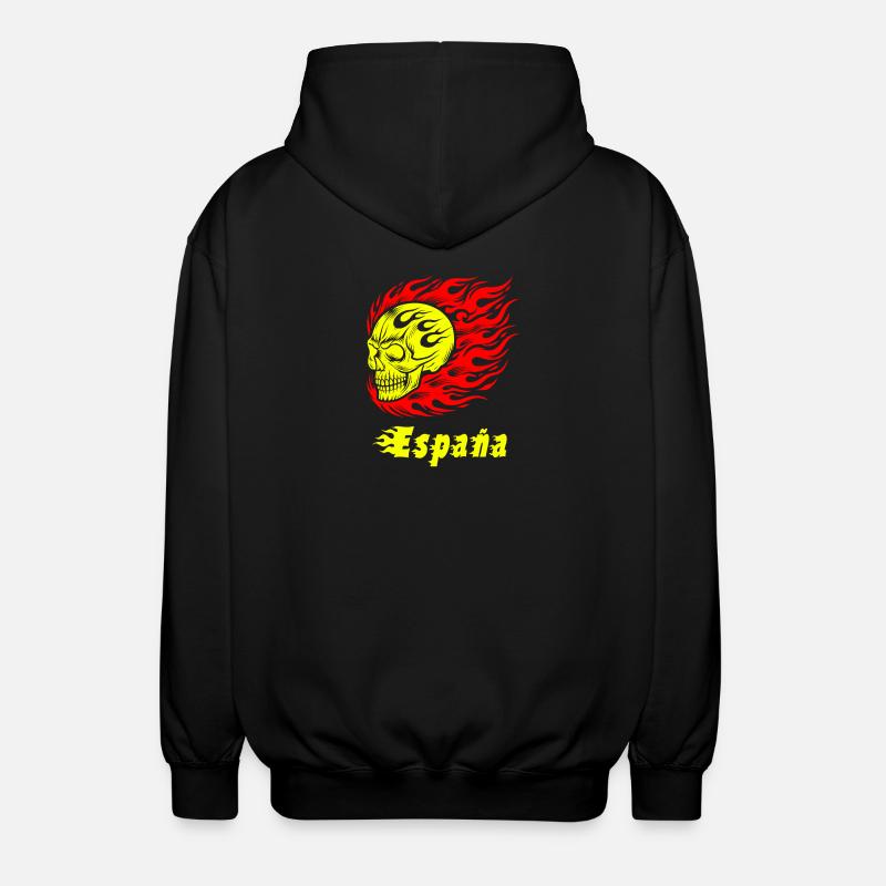 Conception de crâne Spanein - Veste à capuche unisexe - noir