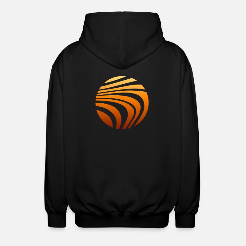 Pattern Orange Gradient - Unisex Hooded Jacket - black