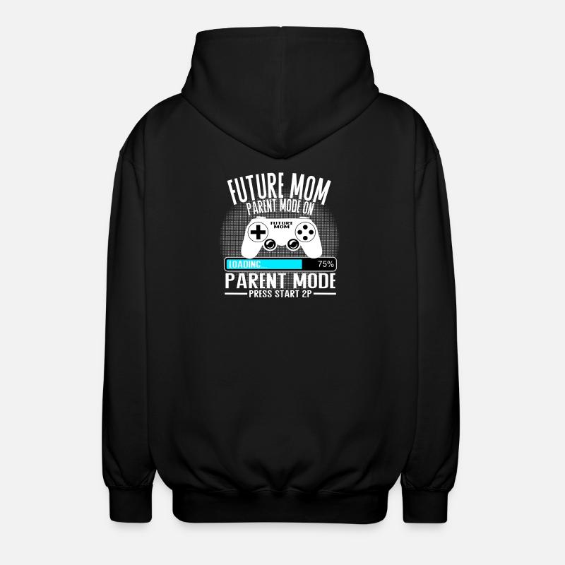 Future Mom – Parent Mode On - Unisex Kapuzenjacke - Schwarz