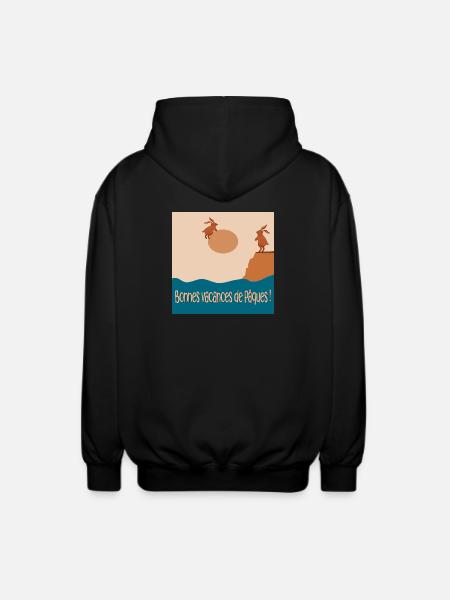 Bonnes vacances de Pâques - Veste à capuche unisexe - noir
