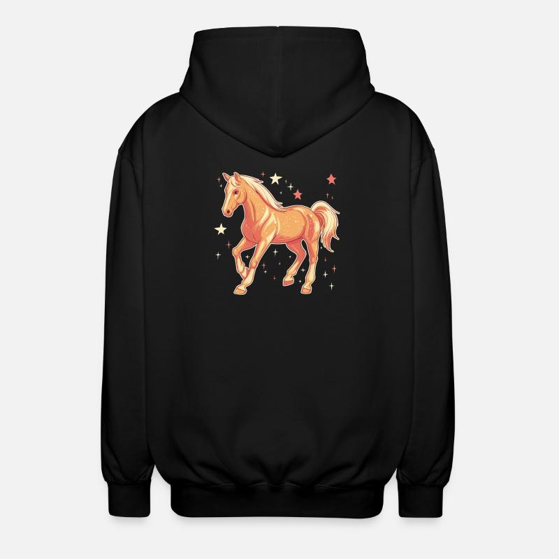 Cheval avec des étoiles - Veste à capuche unisexe - noir