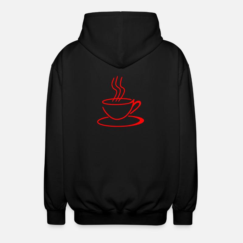 Minimalistischer und moderner Kaffee - Unisex Kapuzenjacke - Schwarz