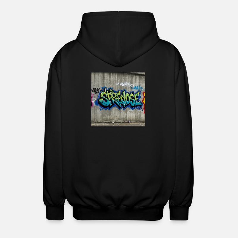Graffiti Expression T-Shirt - Unisex Hooded Jacket - black