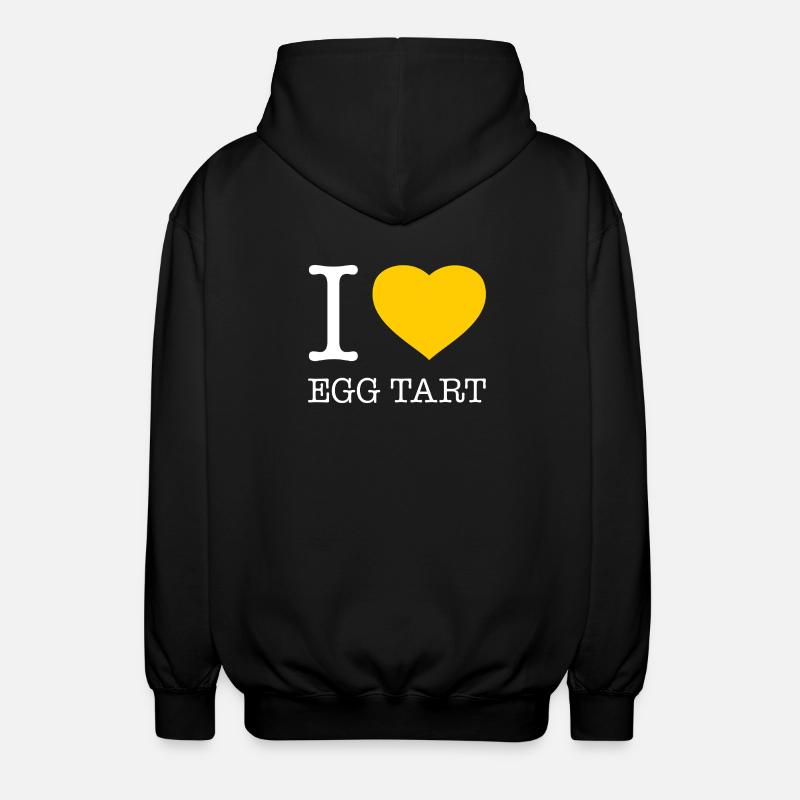 I LOVE EGG TART - Unisex Hooded Jacket - black