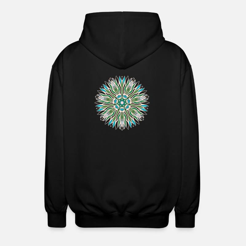 Meer Mandala - Unisex Kapuzenjacke - Schwarz