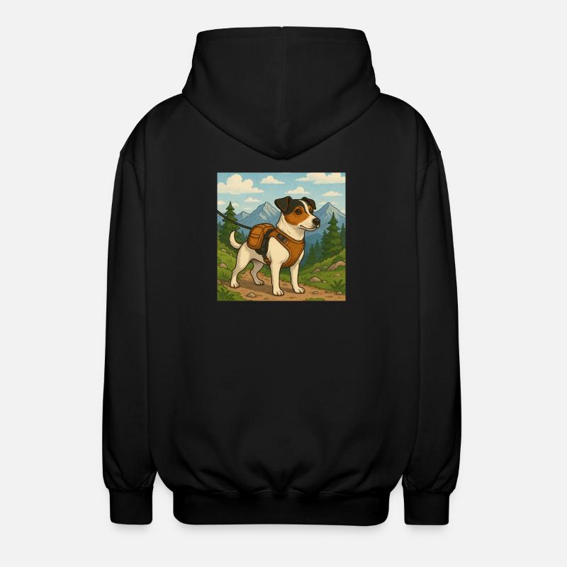 Jack Russel Wanderer - Unisex Kapuzenjacke - Schwarz