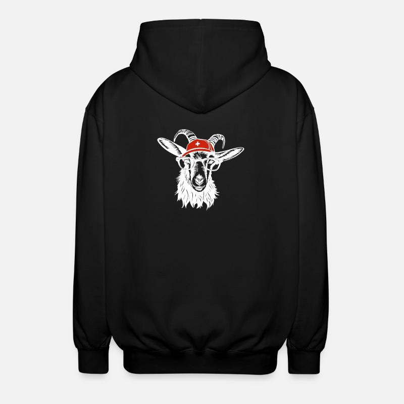 Billy bouc blanc - Veste à capuche unisexe - noir