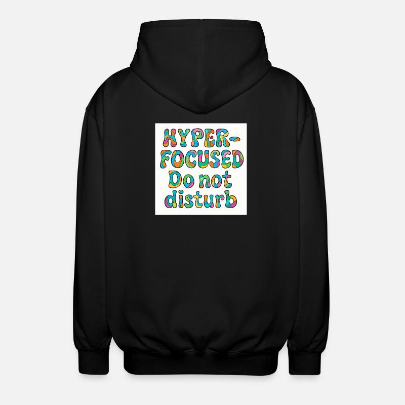 Conception hyper concentrée et sans déranger - Veste à capuche unisexe - noir