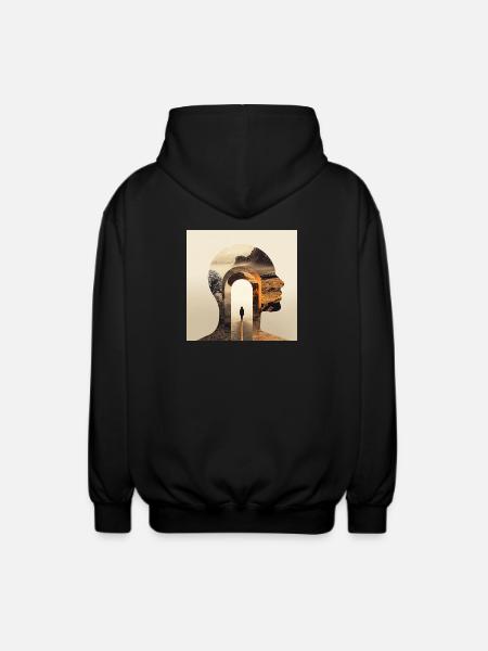 Nature and Spiritual Friendship Portraits - Unisex Hooded Jacket - black