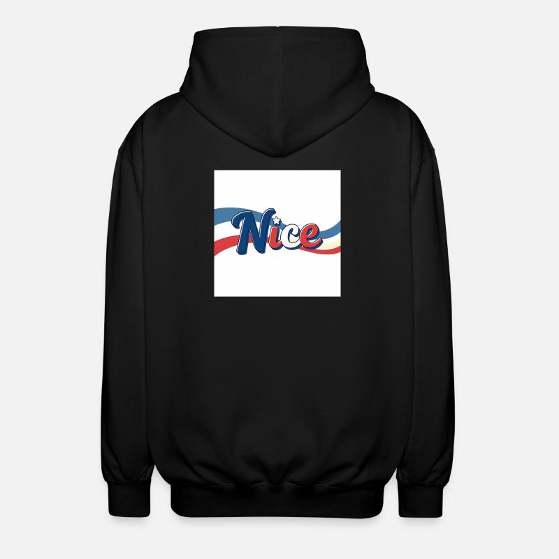 Nice Souvenir an Nizza - Unisex Kapuzenjacke - Schwarz