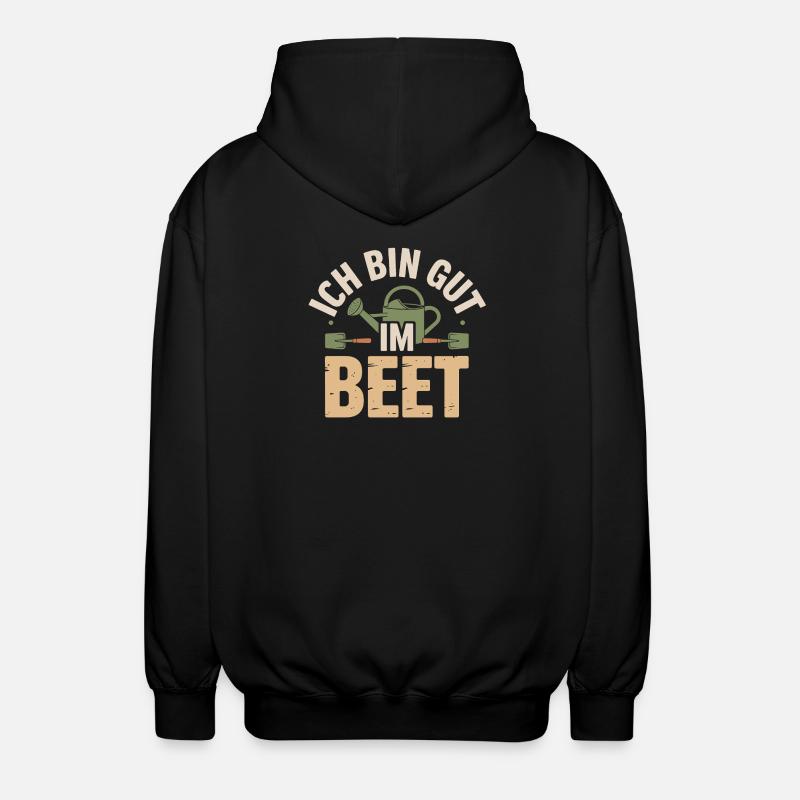 Garten - ich bin gut im Beet - Unisex Kapuzenjacke - Schwarz