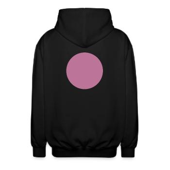 Jeux de couleurs abstraits en rose magenta - Veste à capuche unisexe - noir - Dos - AI Model Male 185 light (185cm)