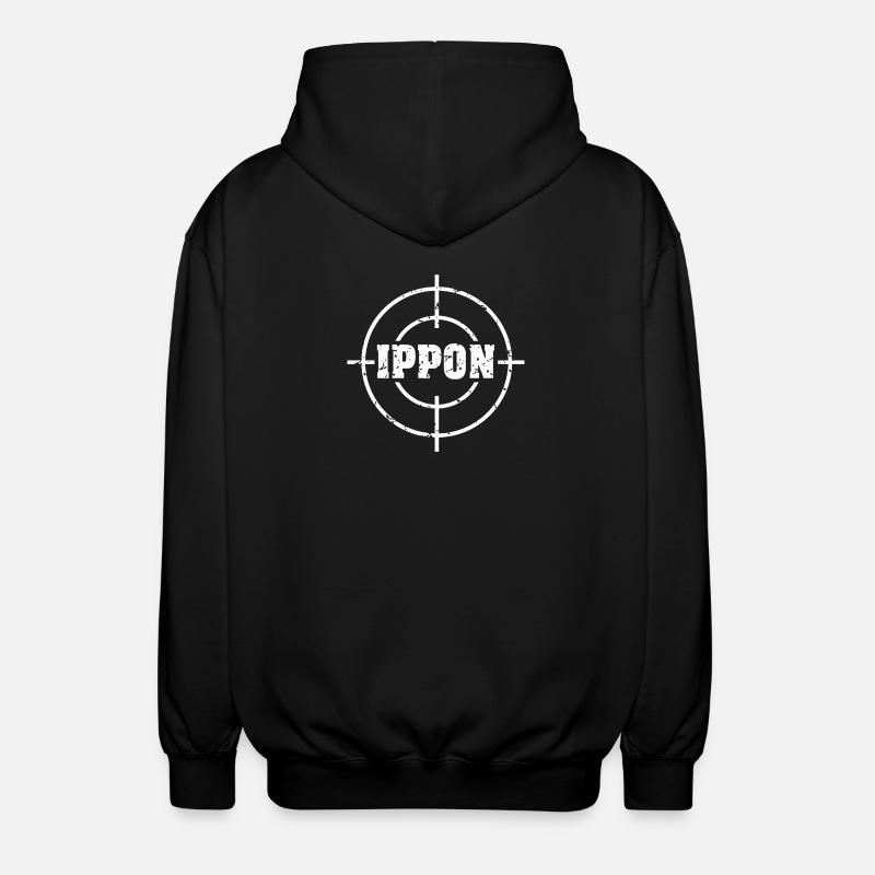 Target_judo_ippon_grunge_karsten_weiss - Veste à capuche unisexe - noir