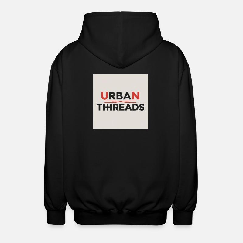 Impression du logo Urban Threads - Veste à capuche unisexe - noir