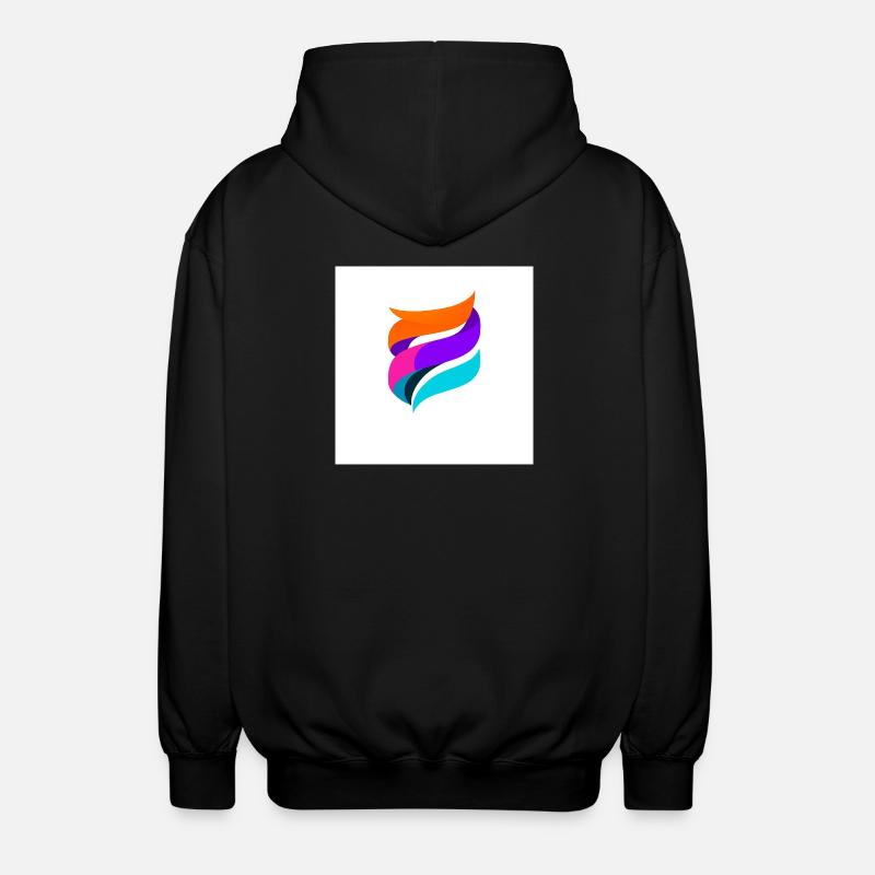 Bunte Ribbon-Form Abstrakt - Unisex Kapuzenjacke - Schwarz