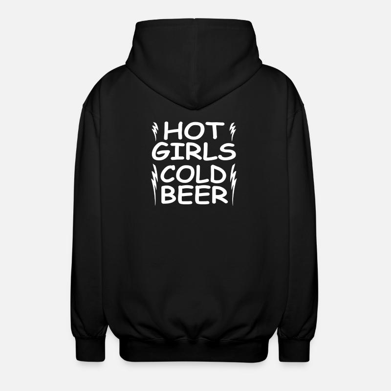 Bier - Unisex Kapuzenjacke - Schwarz