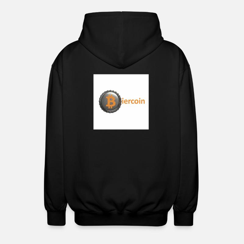 BierCoin Bitcoin Logo - Unisex Kapuzenjacke - Schwarz