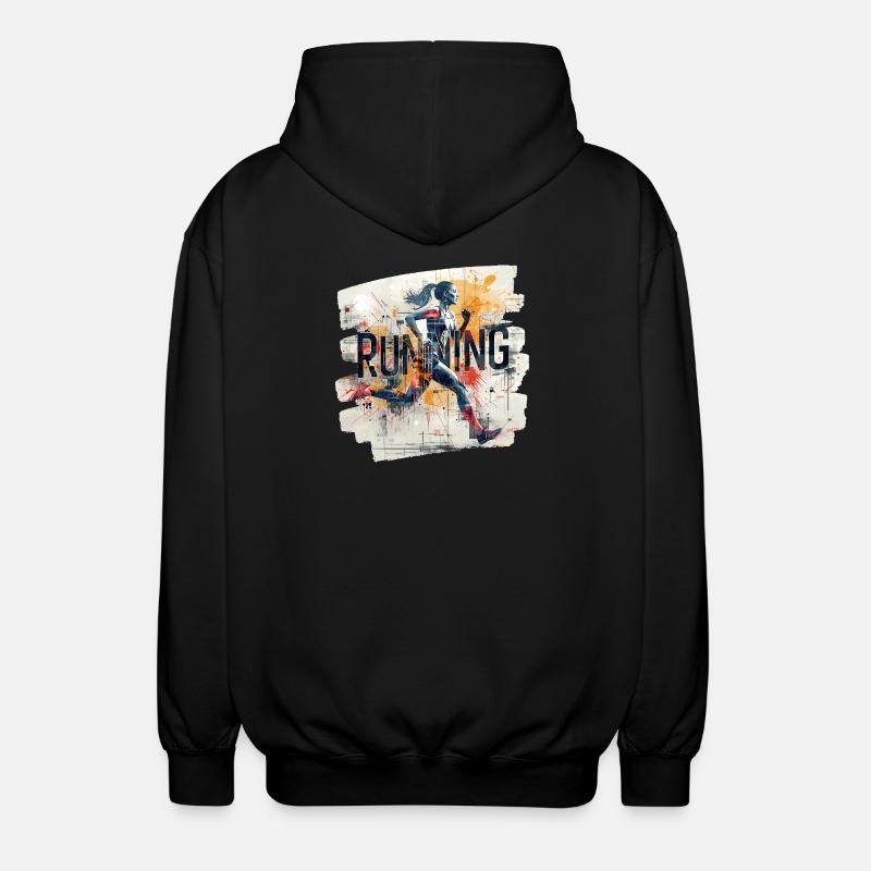 🏃‍♀️ Running – Energie in Bewegung - Unisex Kapuzenjacke - Schwarz