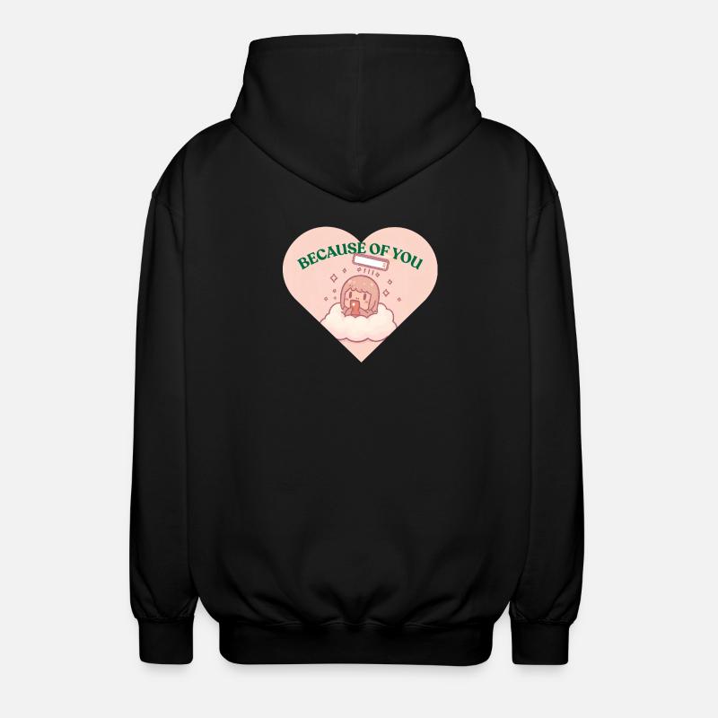 Wegen dir - Douceur Câline - Unisex Kapuzenjacke - Schwarz