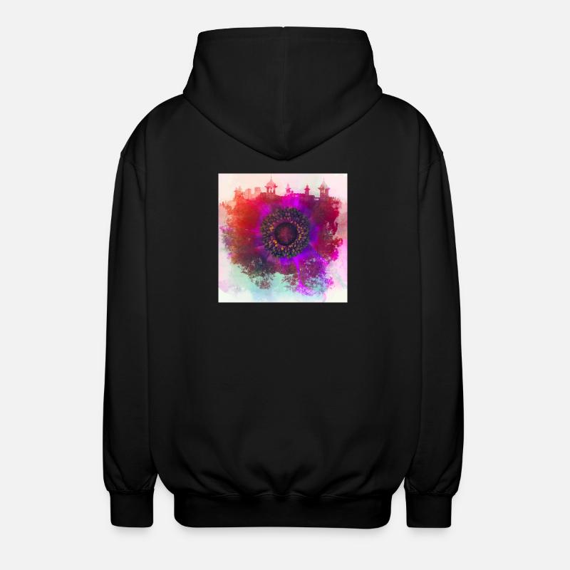 Abstract poppy - Unisex Kapuzenjacke - Schwarz