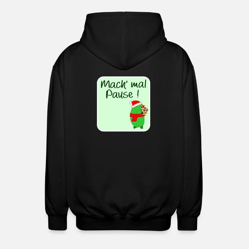 WEIHNACHTSPAUSE GEWÜRZGURKE WEIHNACHTSMANN - Unisex Kapuzenjacke - Schwarz