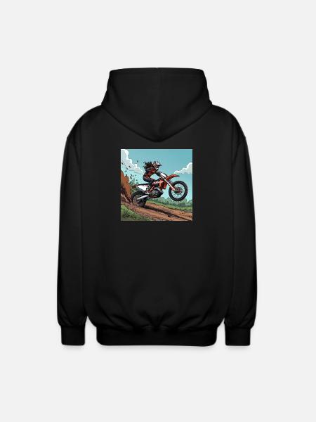 Motocross Adrenalin Trail - Unisex Kapuzenjacke - Schwarz