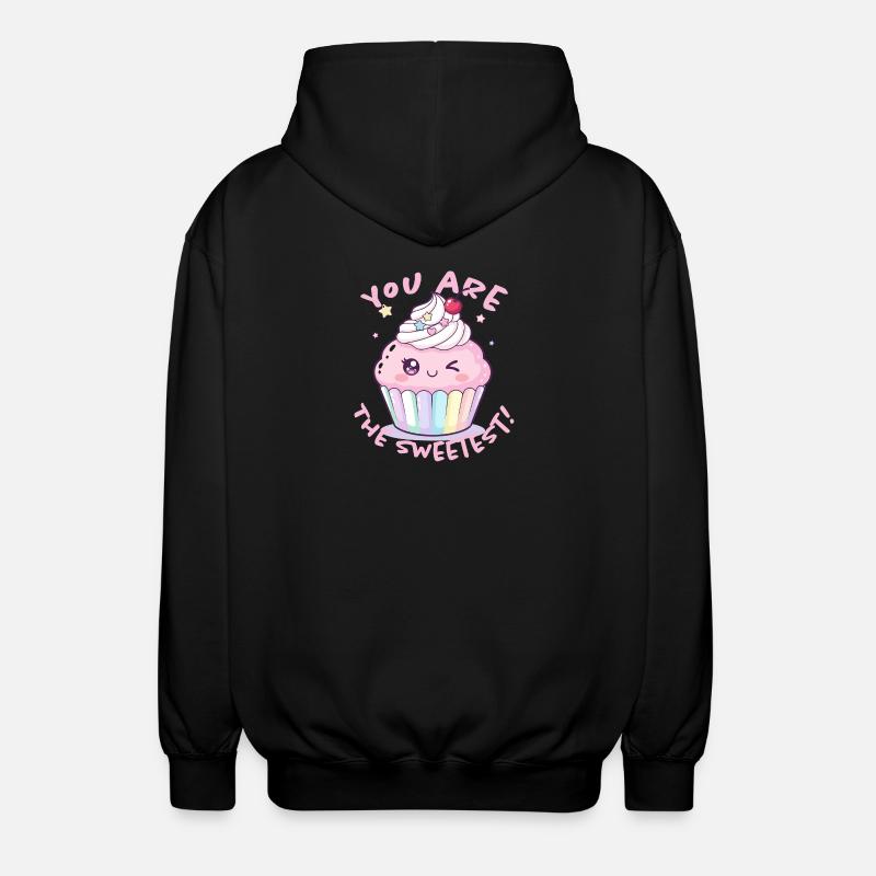 Du Bist Der Süßeste Cupcake - Unisex Kapuzenjacke - Schwarz