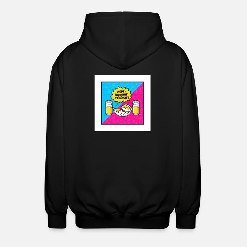 Hammock Power Saving Mode - Unisex Hooded Jacket - black