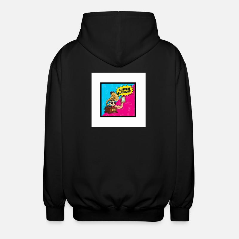Ich werde zum klassischen Pop-Retro - Unisex Kapuzenjacke - Schwarz
