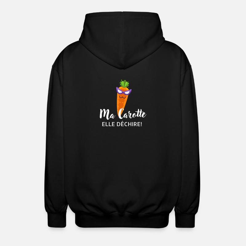 Maskierte Karotten-Rishes - Unisex Kapuzenjacke - Schwarz