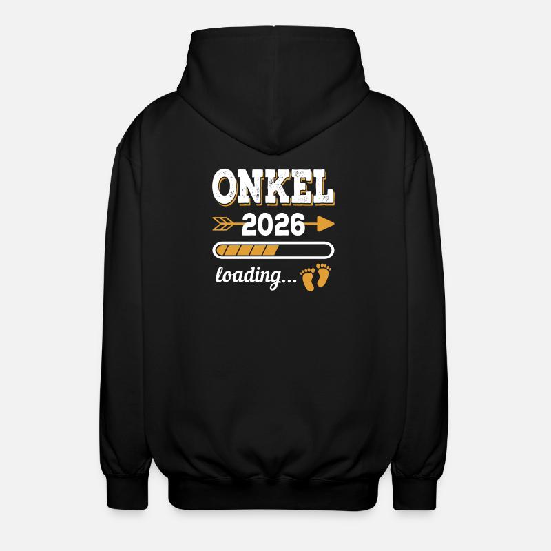 Uncle 2026 Loading Future Uncle Gift - Unisex Hooded Jacket - black