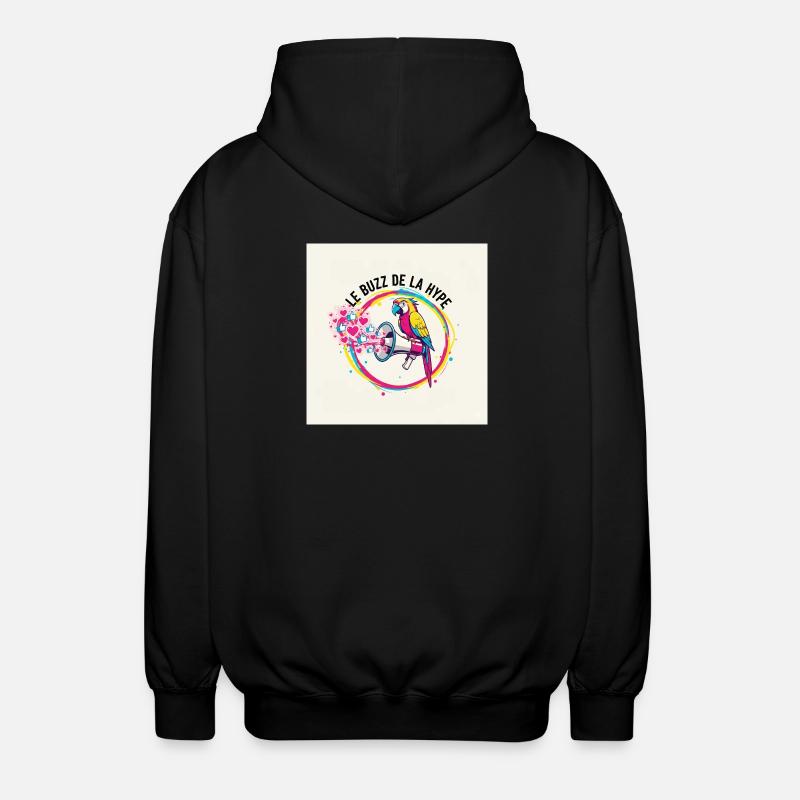 Papagei Summen - Unisex Kapuzenjacke - Schwarz