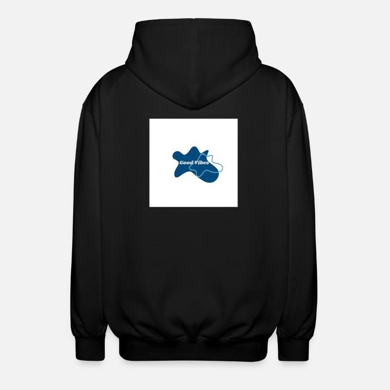 Gute Vibes Blau Logo - Unisex Kapuzenjacke - Schwarz