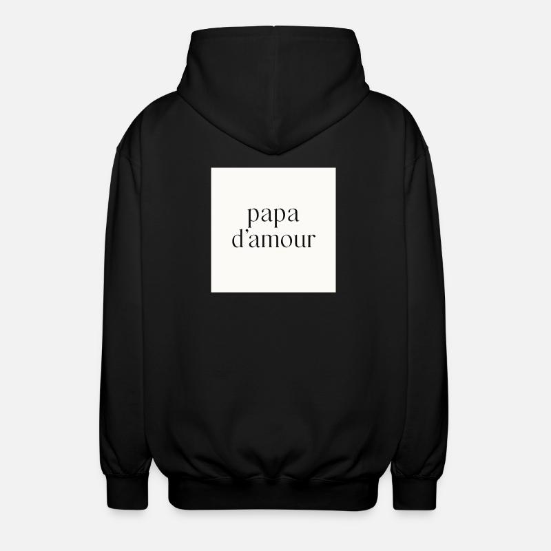 Papa der Liebe - Unisex Kapuzenjacke - Schwarz