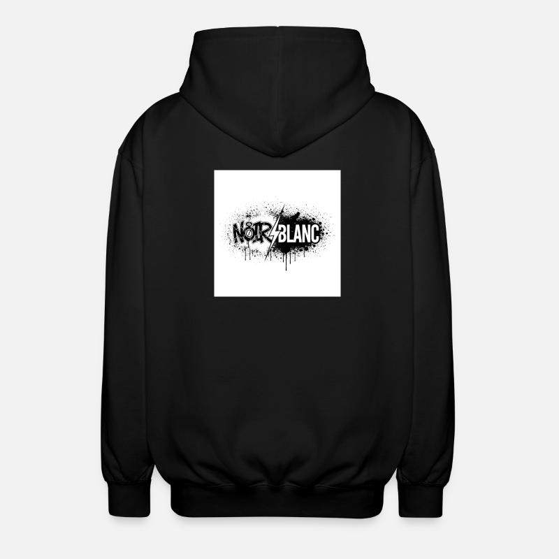 North White Graffiti Flash - Unisex Hooded Jacket - black