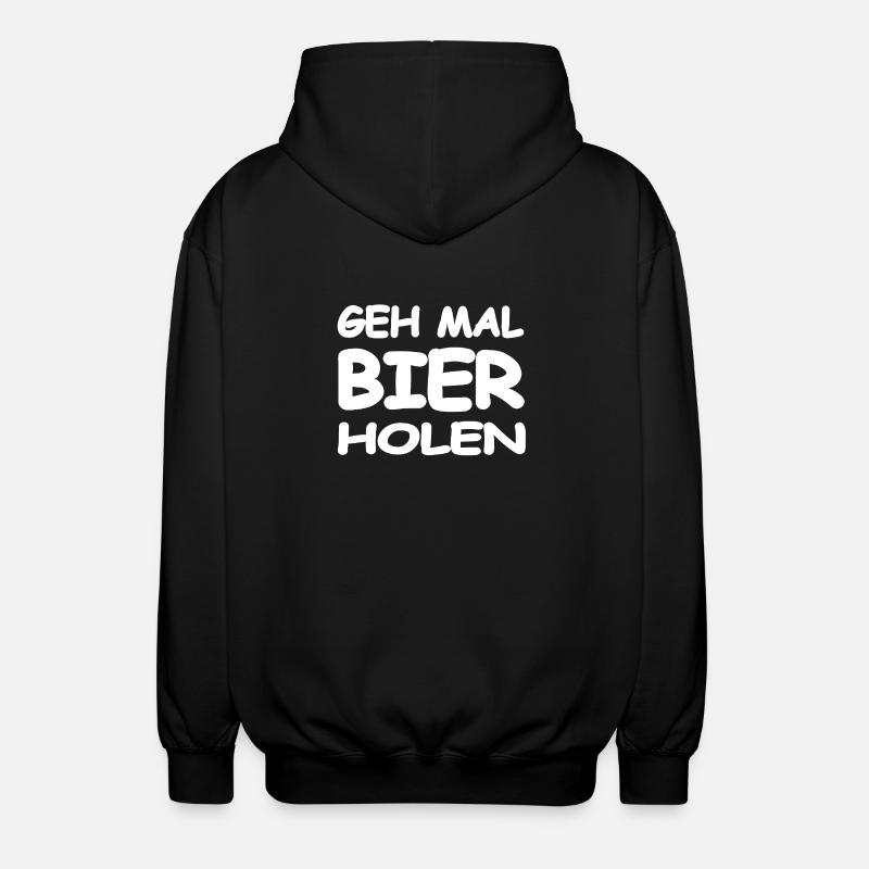 Bier - Unisex Kapuzenjacke - Schwarz