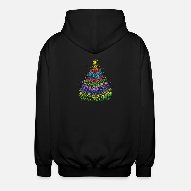 Arbre de Noël - Veste à capuche unisexe - noir