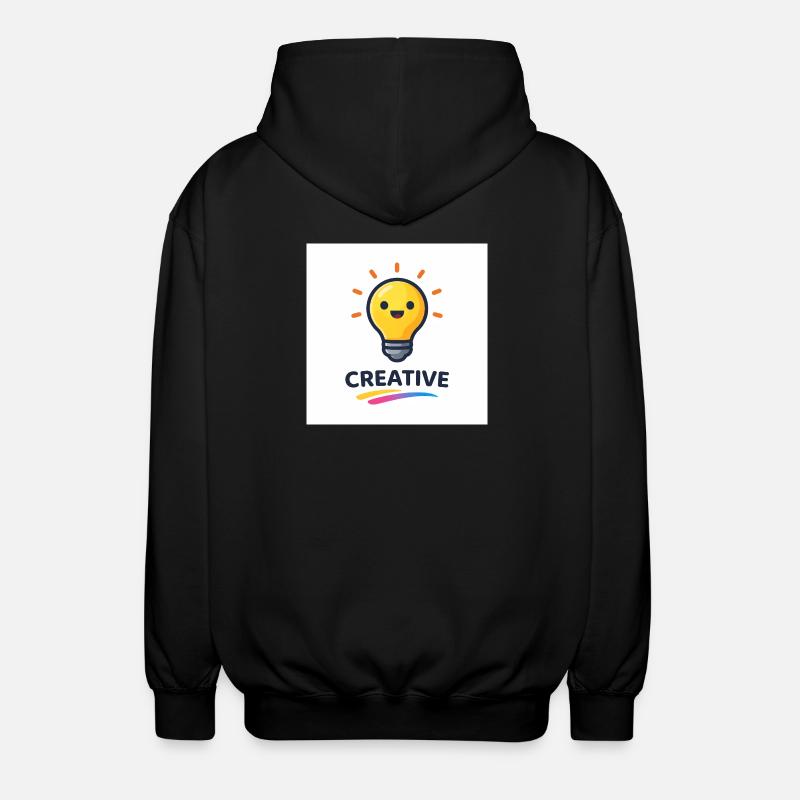 Creative flash of light design - Unisex Hooded Jacket - black