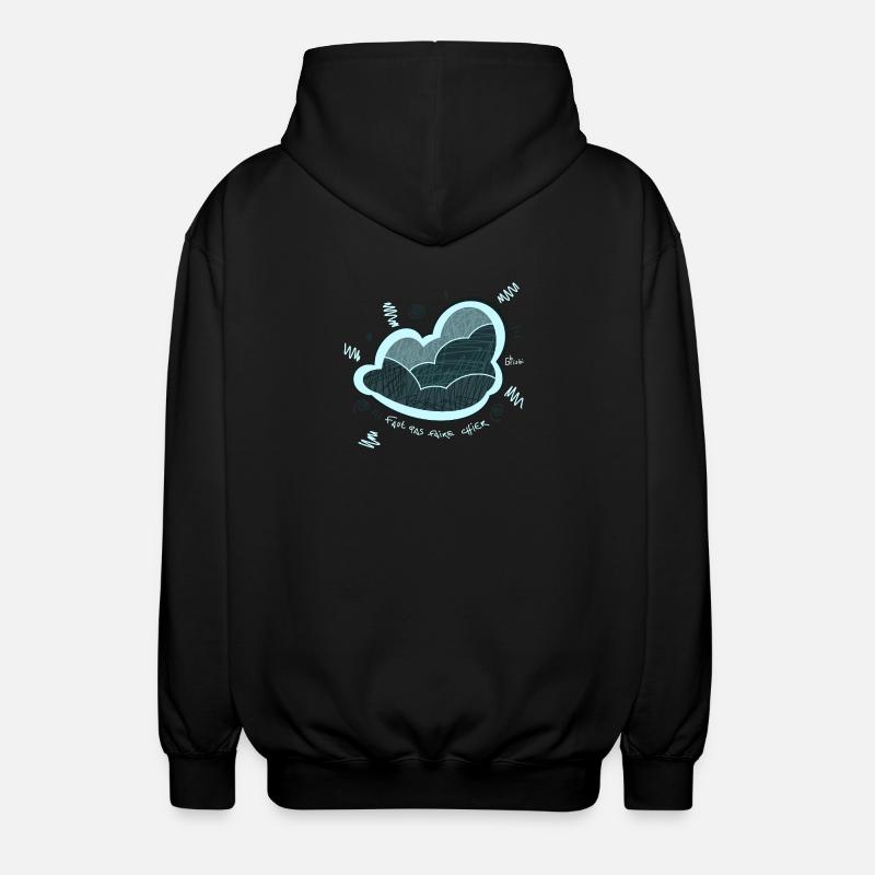 Cloud, Emotion, wütend - Unisex Kapuzenjacke - Schwarz