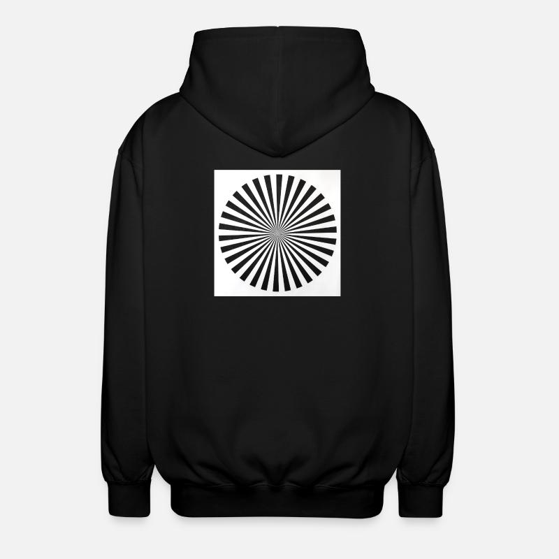 Illusion d’optique radiale - Veste à capuche unisexe - noir