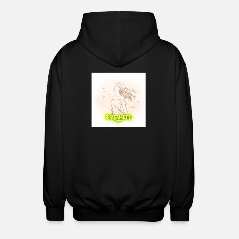 Freiheit im Wind - Unisex Kapuzenjacke - Schwarz