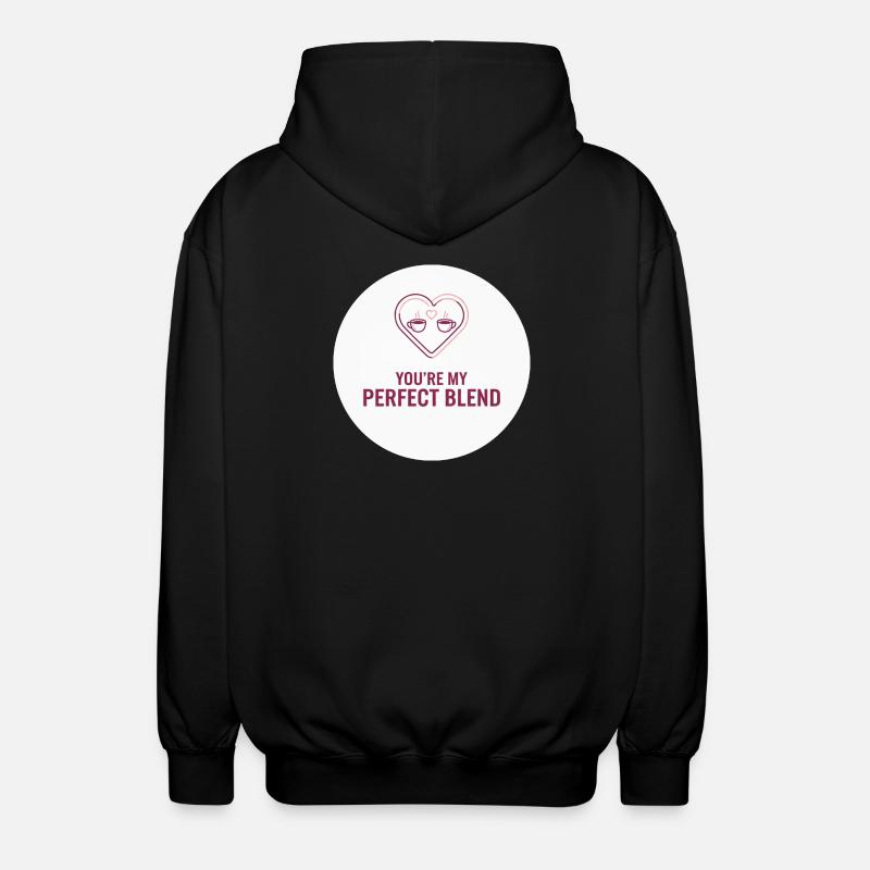 Tu es mon mélange parfait – Aimant - Veste à capuche unisexe - noir