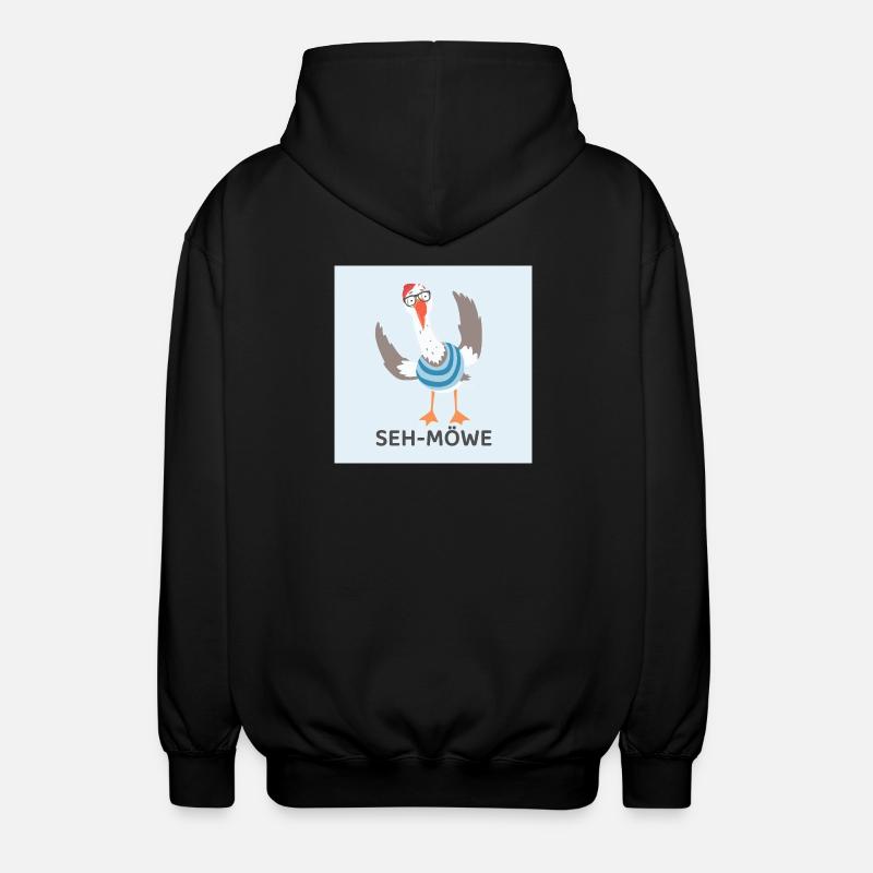 SEH-MÖWE – Funny Seagull - Unisex Hooded Jacket - black