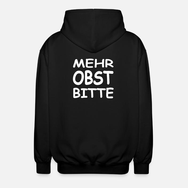 Obst - Unisex Kapuzenjacke - Schwarz