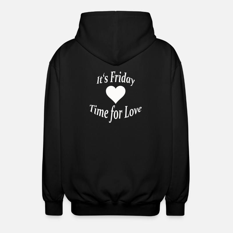 VENDREDI - TEMPS POUR L’AMOUR - Veste à capuche unisexe - noir