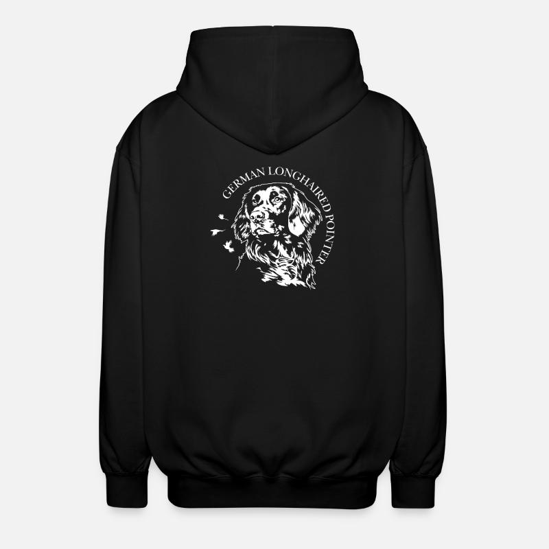 German Longhaired Pointer Jagdhunde Hunde Wilsigns - Unisex Kapuzenjacke - Schwarz